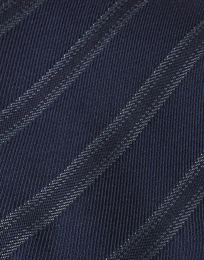 Hawes & Curtis Midnight Blue Ticking Stripe 1913 Tie
