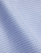 Hawes & Curtis Classic Fit Blue & White Textured Weave Non-Iron Shirt