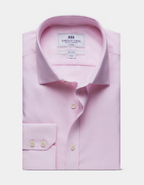 Hawes & Curtis Pink & White Textured Weave Non-Iron Shirt