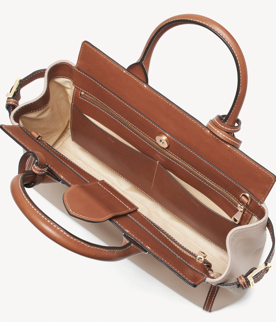 Aspinal of London Savannah Bag – Beach Stone Premium Pebble & Smooth Tan