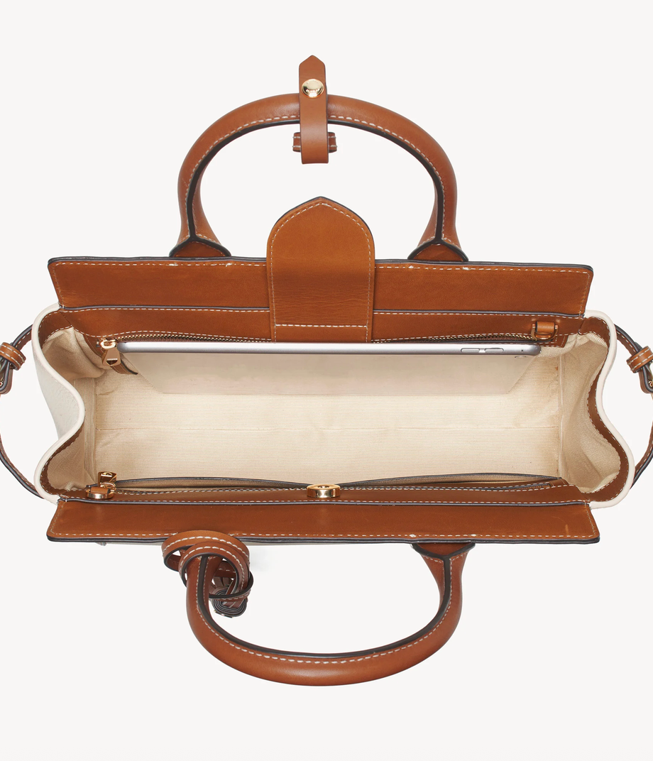 Aspinal of London Savannah Bag – Beach Stone Premium Pebble & Smooth Tan