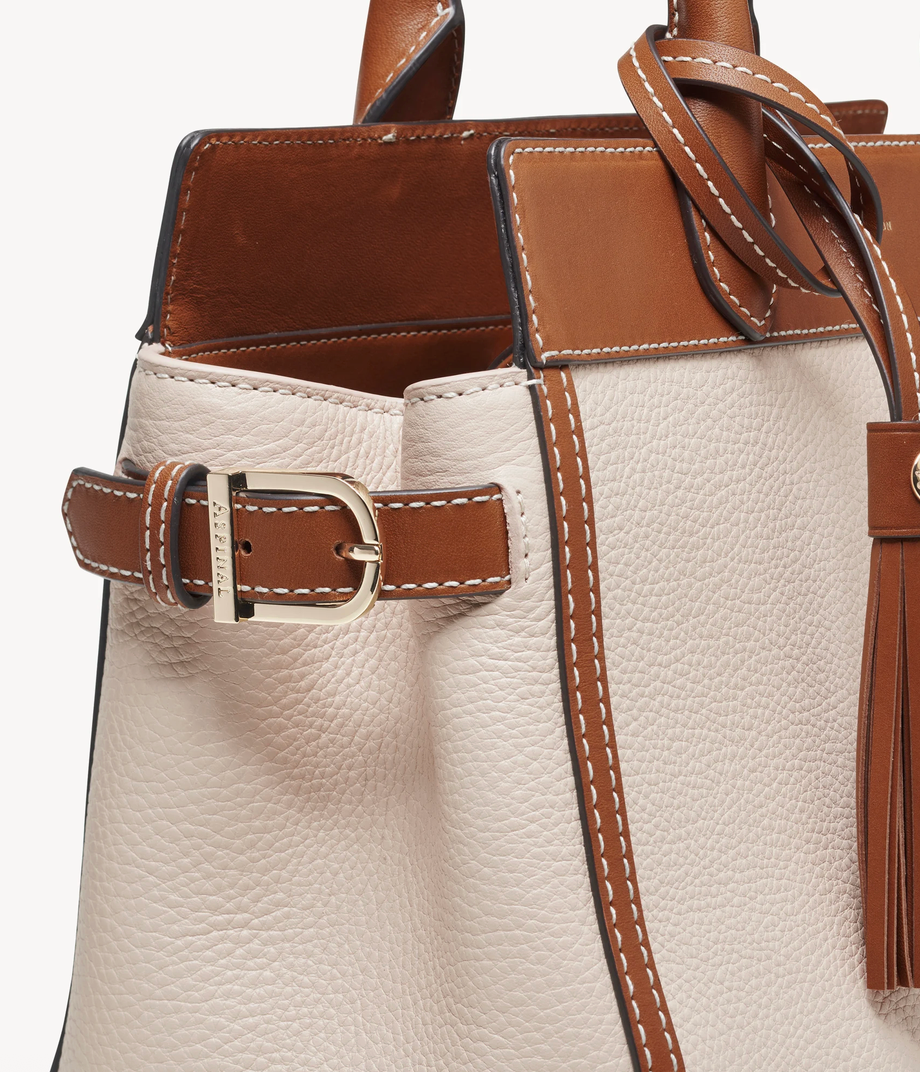 Aspinal of London Savannah Bag – Beach Stone Premium Pebble & Smooth Tan
