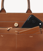 Aspinal of London Savannah Bag – Beach Stone Premium Pebble & Smooth Tan