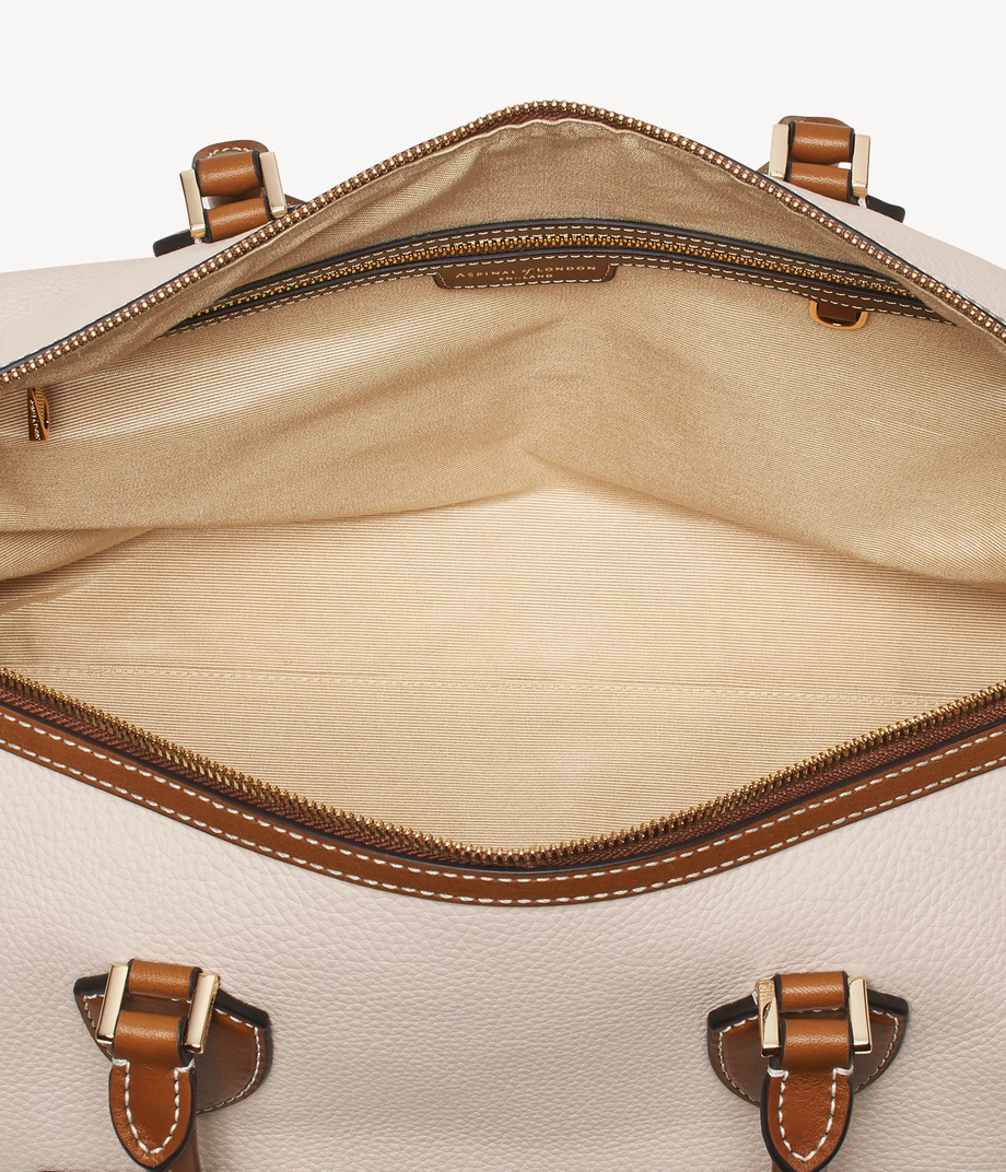 Aspinal of London Hudson Bag – Beach Stone Premium Pebble & Smooth Tan