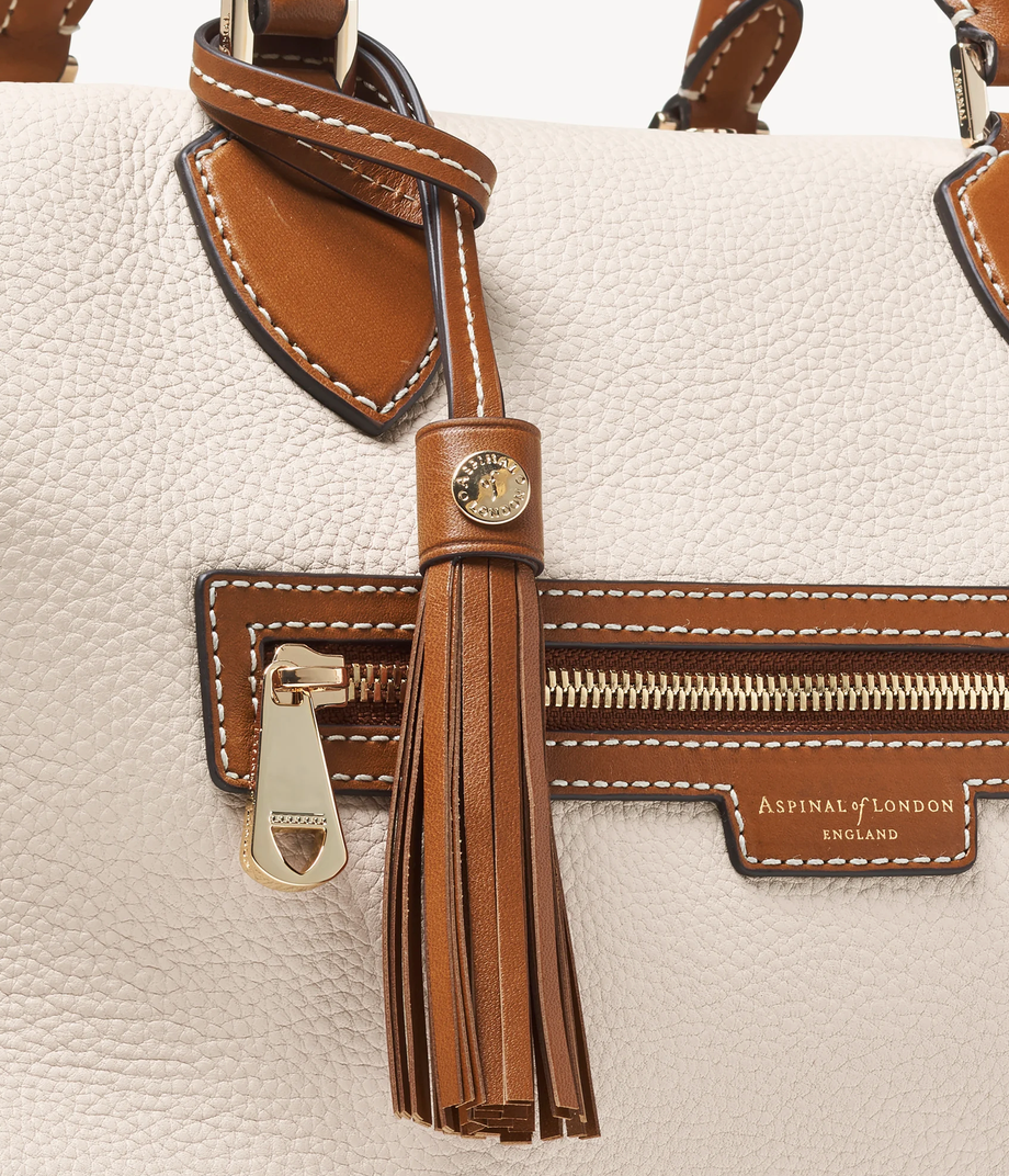 Aspinal of London Hudson Bag – Beach Stone Premium Pebble & Smooth Tan