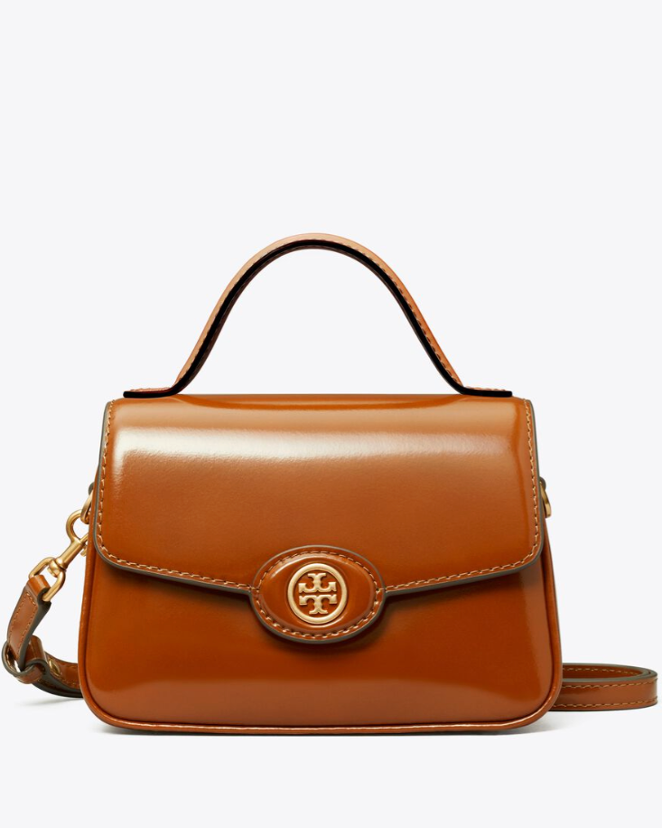 Tory Burch Small Robinson Spazzolato Top-Handle Bag