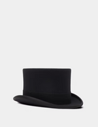 Hawes & Curtis Christy's Black Wool Felt Top Hat with White Lining