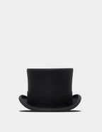 Hawes & Curtis Christy's Black Wool Felt Top Hat with White Lining