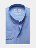 Hawes & Curtis Blue & White Fine Stripe Non-Iron Oxford Shirt