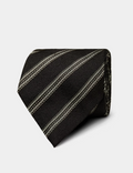 Hawes & Curtis Charcoal Textured Stripe 1913 Tie