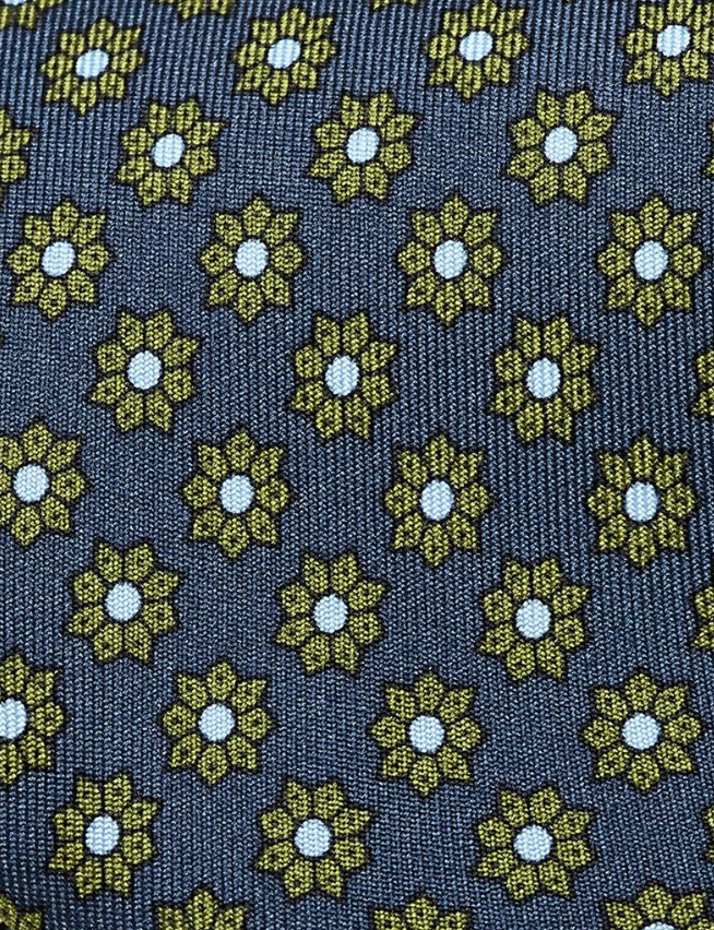 Hawes & Curtis Navy & Green Floral Foulard 1913 Tie