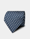 Hawes & Curtis Navy Mini-Flower Foulard 1913 Tie