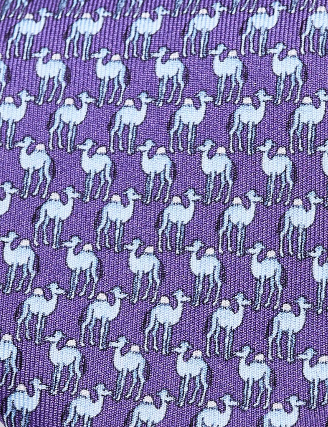 Hawes & Curtis Purple Camel Print 1913 Tie