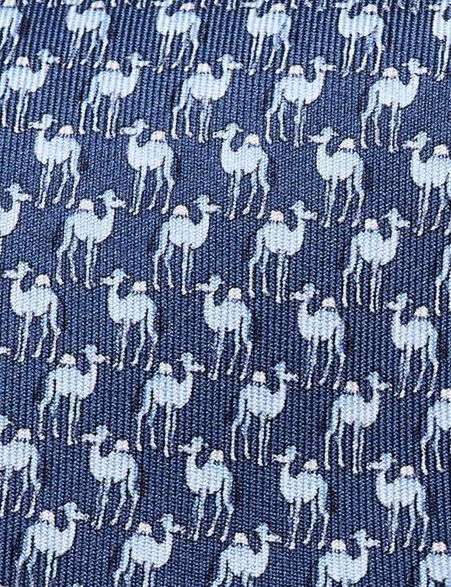 Hawes & Curtis Navy & Blue Camel Print 1913 Tie