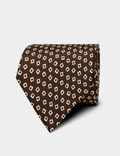 Hawes & Curtis Chocolate Mini Square 1913 Tie