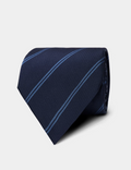 Hawes & Curtis Navy & Blue Twin Stripe 1913 Tie