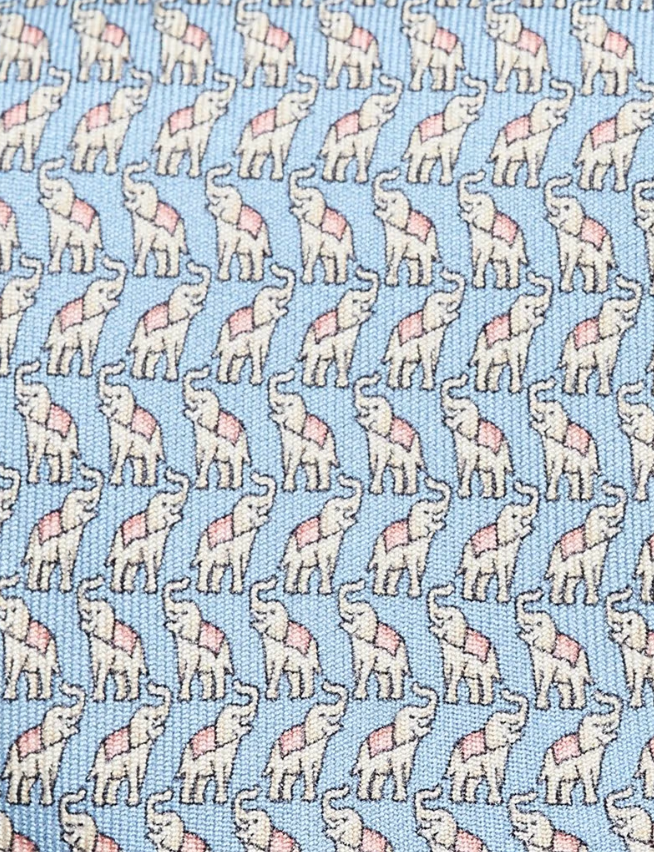 Hawes & Curtis Sky Blue Elephant Print 1913 Tie