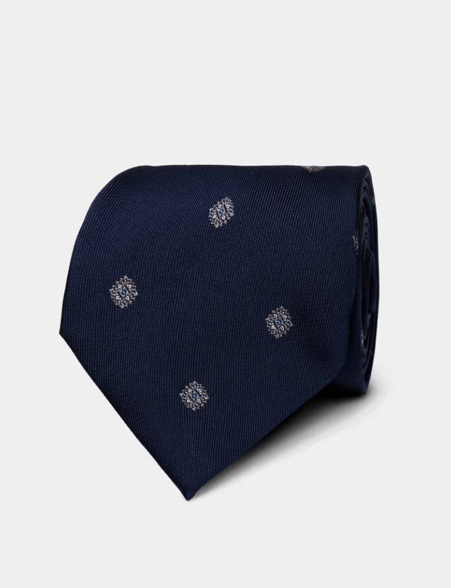 Hawes & Curtis Navy Medallion 1913 Tie
