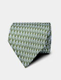 Hawes & Curtis Green Giraffe Print 1913 Tie