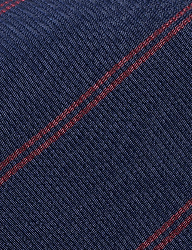 Hawes & Curtis Navy & Red Twin Stripe 1913 Tie