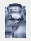 Hawes & Curtis Navy & White Grid Check Non-Iron Shirt