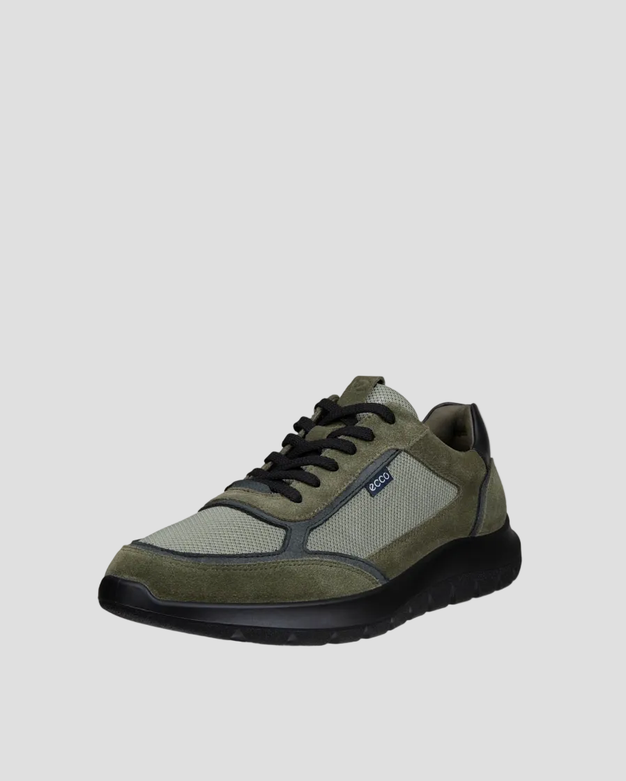 ECCO City Stride Men's Green Leather Trainer