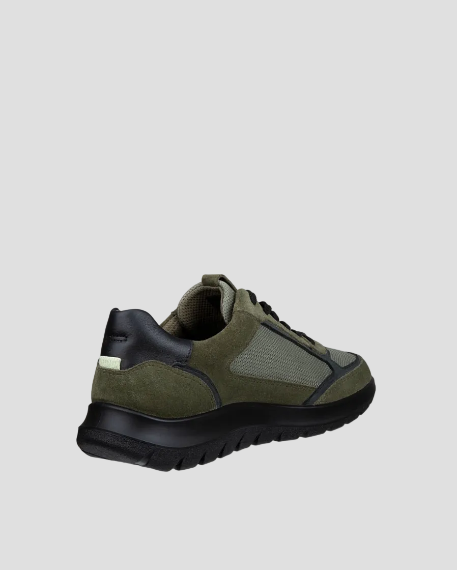 ECCO City Stride Men's Green Leather Trainer