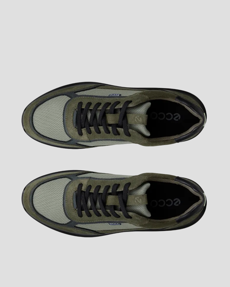 ECCO City Stride Men's Green Leather Trainer