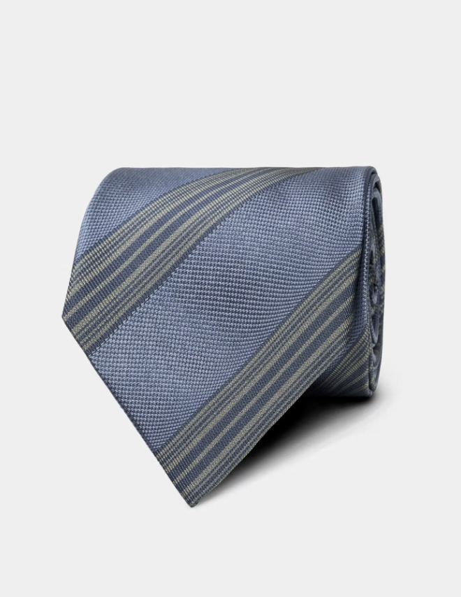 Hawes & Curtis Blue Reverse Stripe 1913 Tie