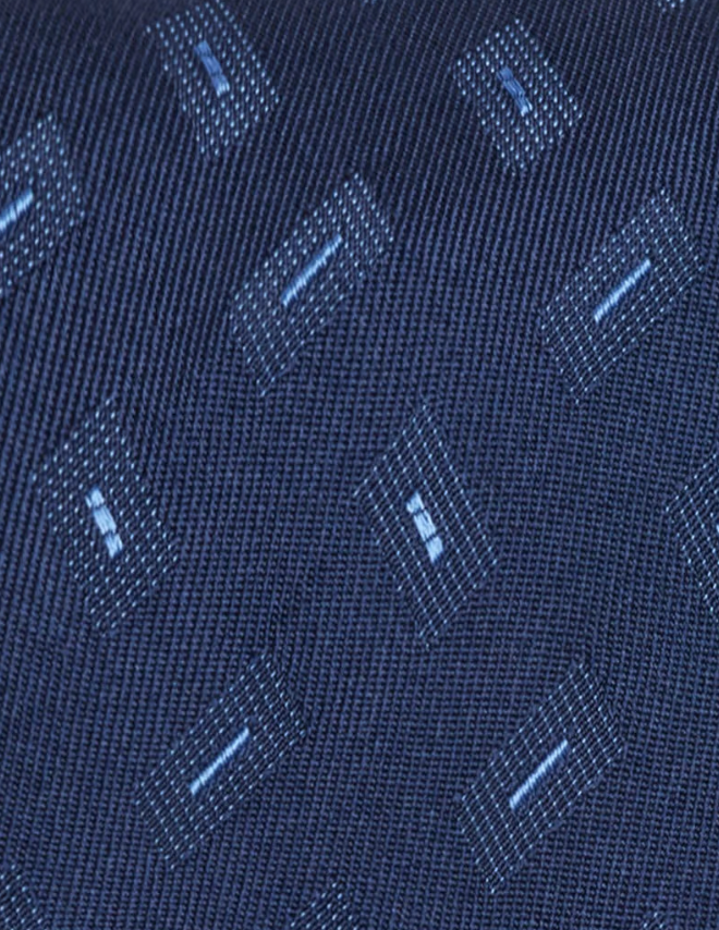 Hawes & Curtis Navy & Blue Rectangle Geo 1913 Tie