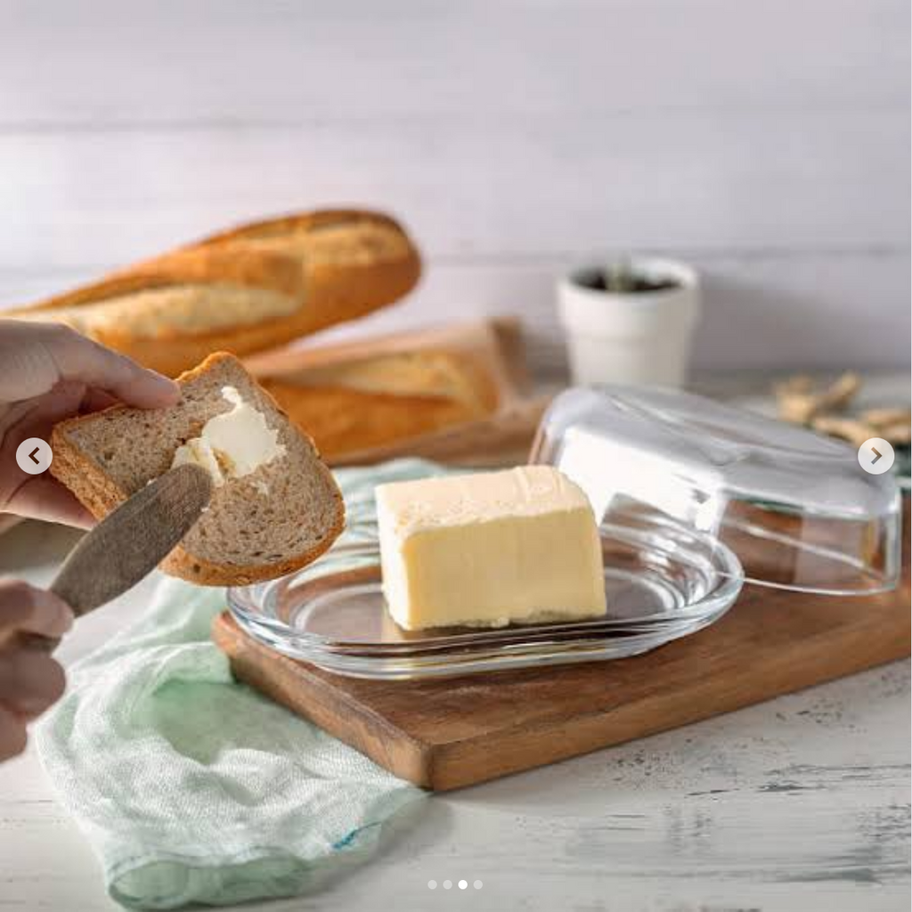 Glass Butter Dish with Cover
