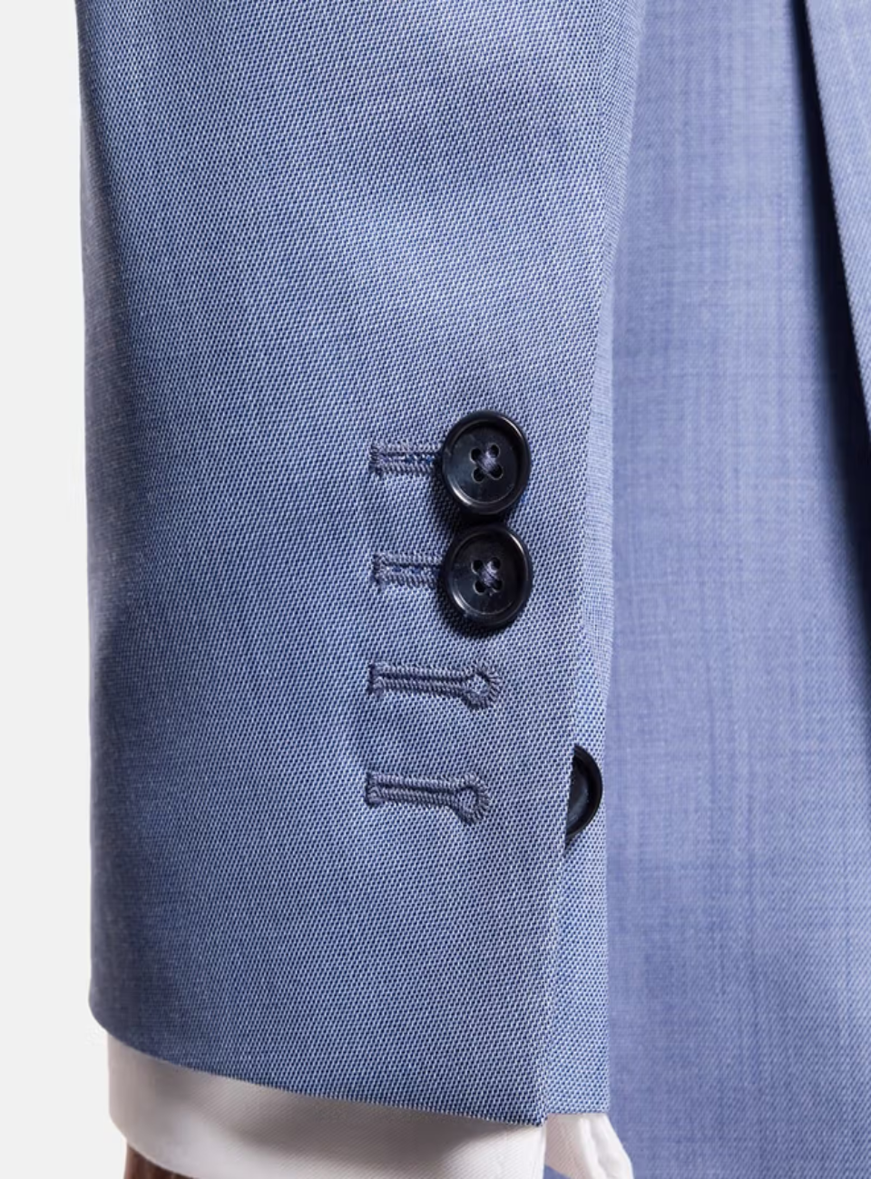 Hawes & Curtis Tailored Fit Light Blue Sharkskin 1913 Suit