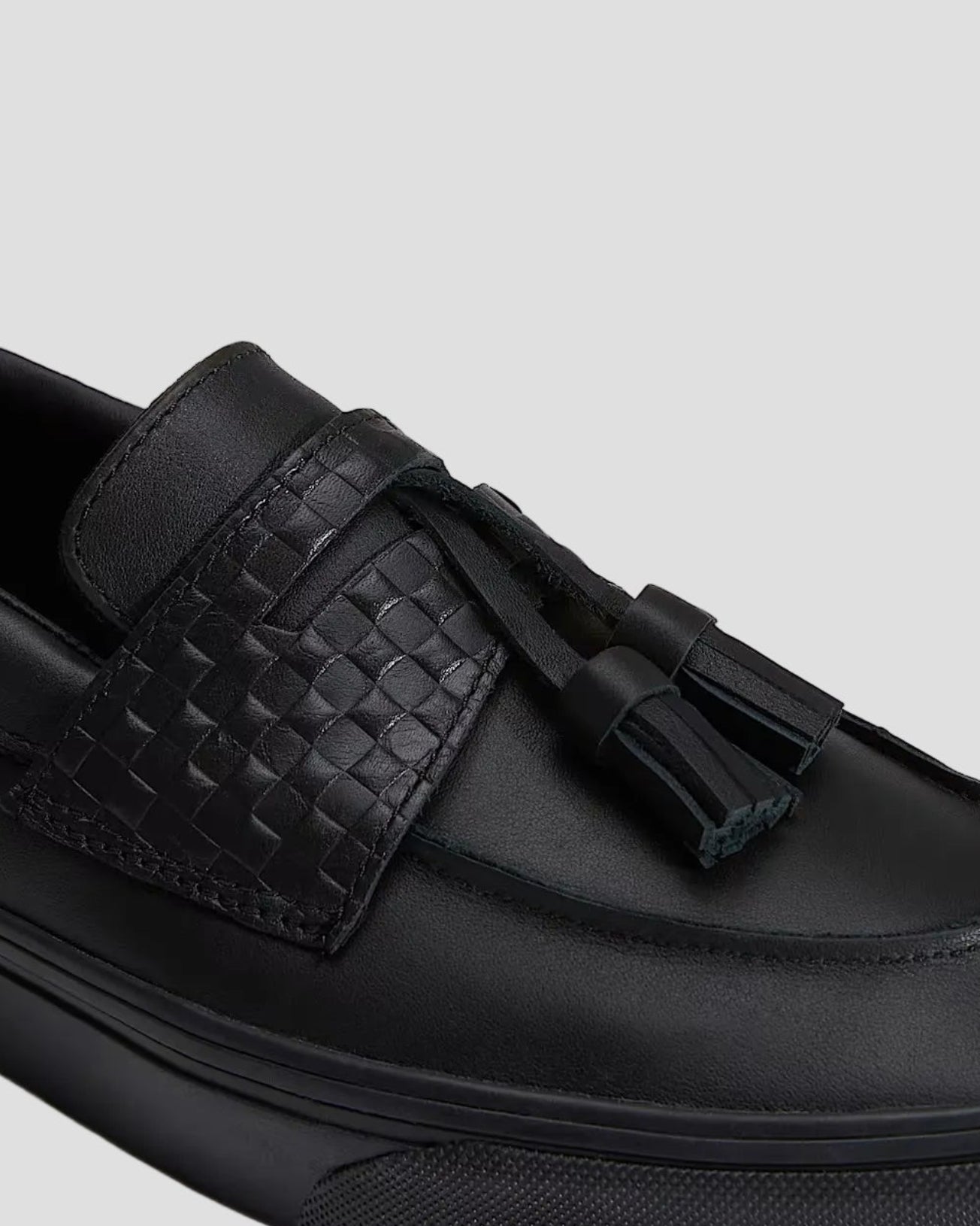 Vans Skate Loafer Leather Shoes - Black