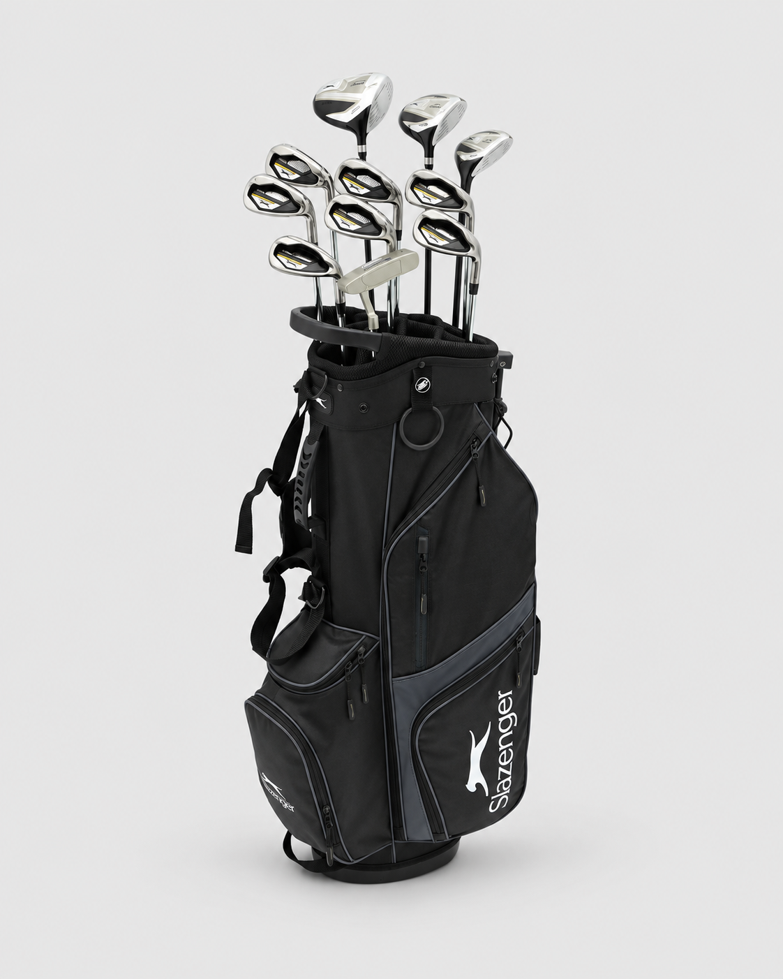 Slazenger Men's VS Golf Club Set with Stand Bag - Graphite & Steel Shafts
