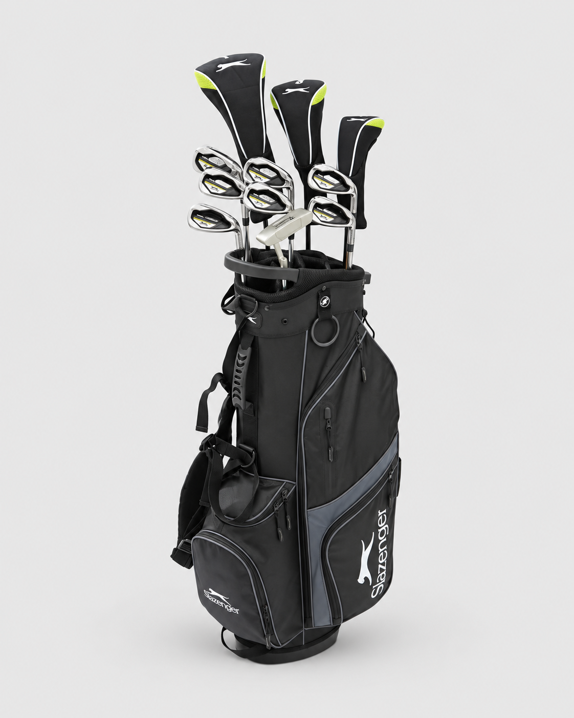 Slazenger Men's VS Golf Club Set with Stand Bag - Graphite & Steel Shafts