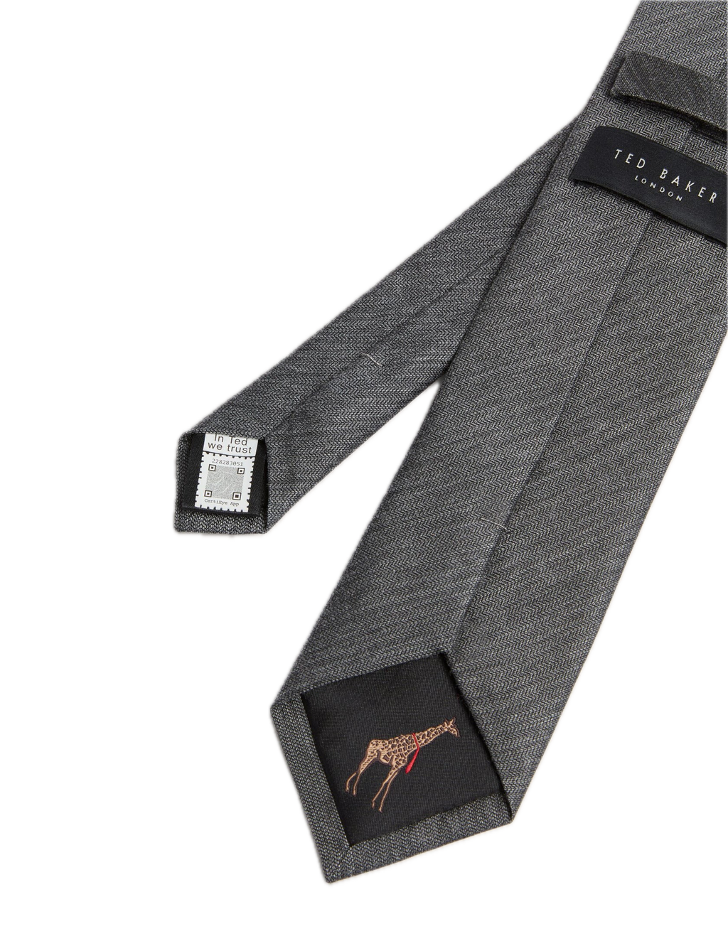 Ted Baker Heathered Weave Wool Silk Tie