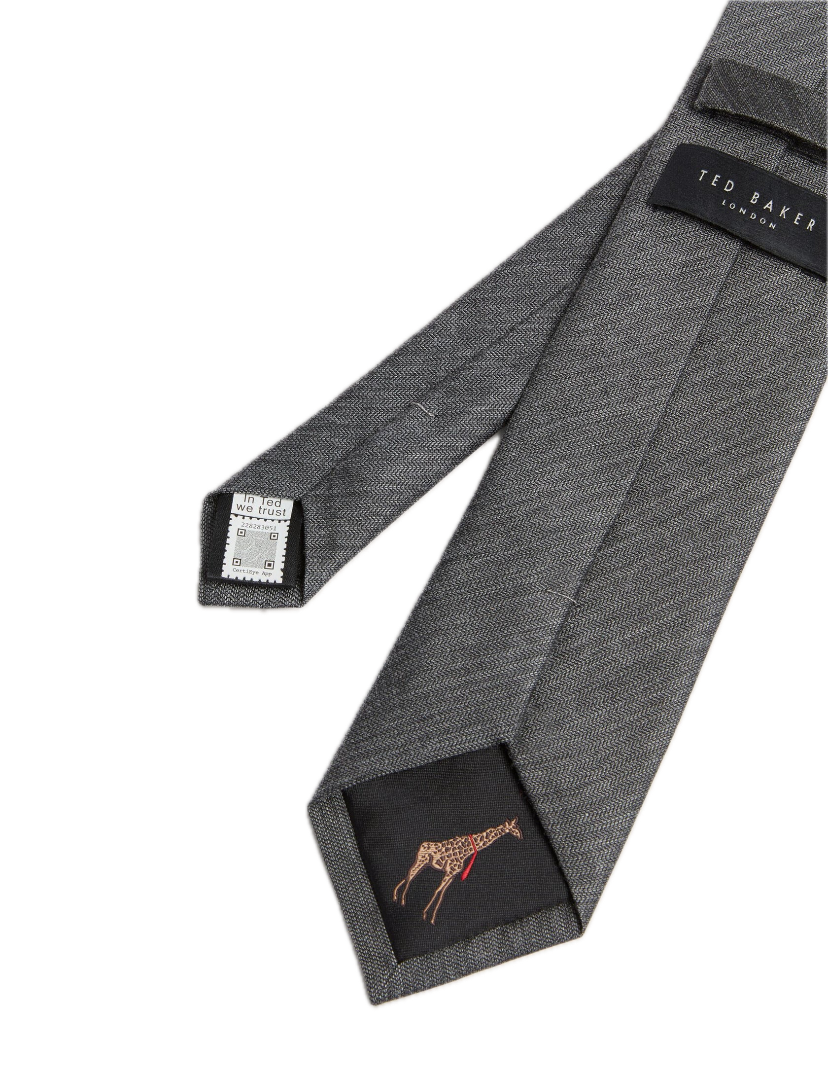 Ted Baker Heathered Weave Wool Silk Tie