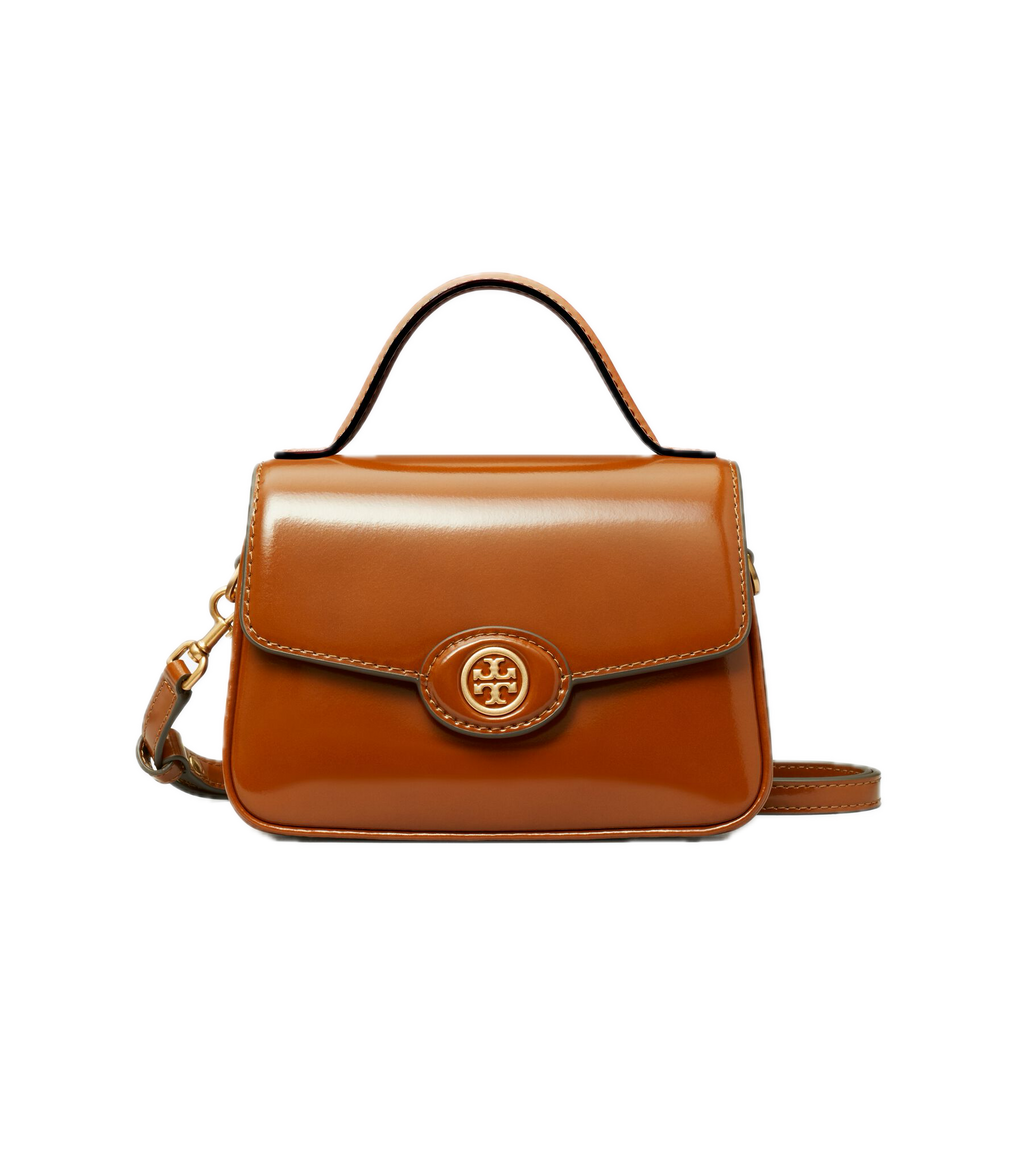 Tory Burch Small Robinson Spazzolato Top-Handle Bag