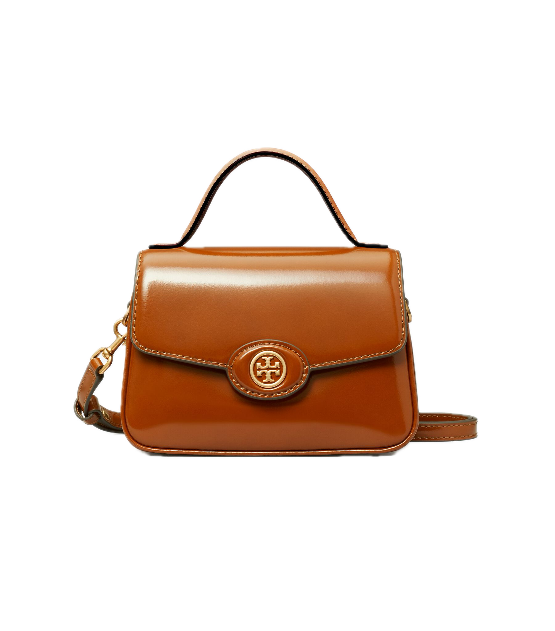 Tory Burch Small Robinson Spazzolato Top-Handle Bag
