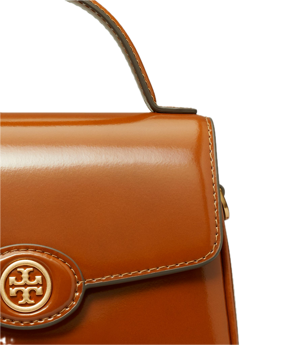 Tory Burch Small Robinson Spazzolato Top-Handle Bag