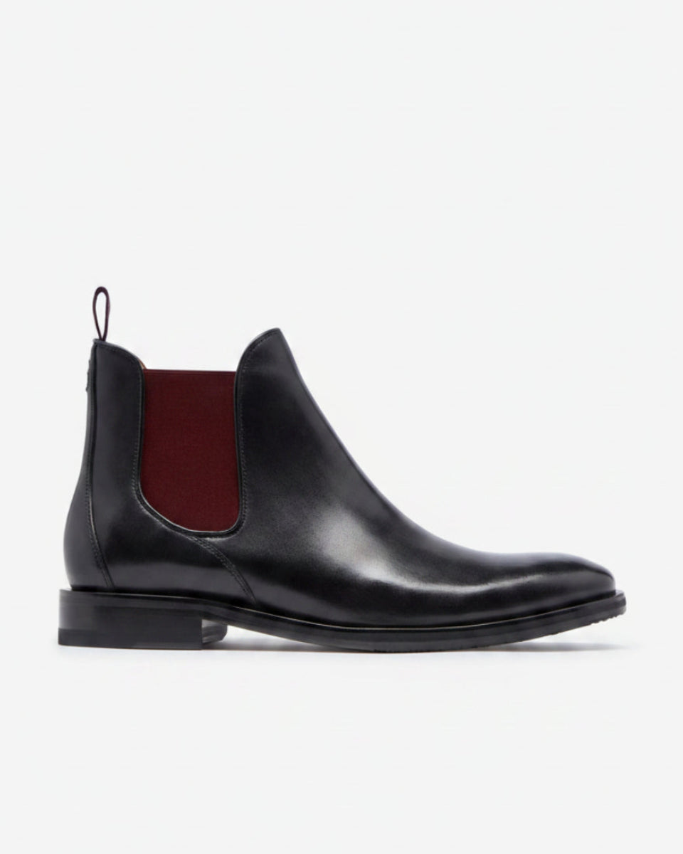 Oliver Sweeney Polished Leather Chelsea Boots – Black