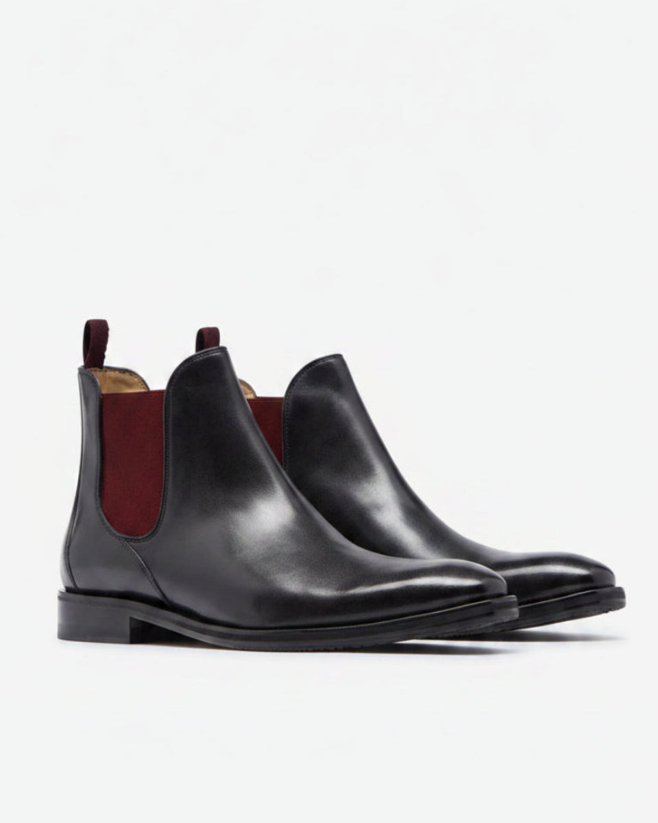 Oliver Sweeney Polished Leather Chelsea Boots – Black