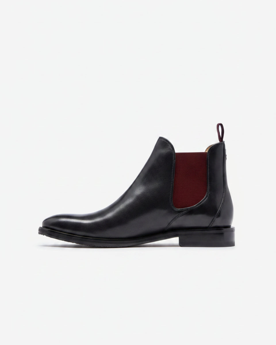 Oliver Sweeney Polished Leather Chelsea Boots – Black