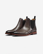 Oliver Sweeney Antiqued Leather Chelsea Boots – Dark Grey