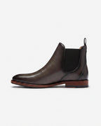 Oliver Sweeney Antiqued Leather Chelsea Boots – Dark Grey
