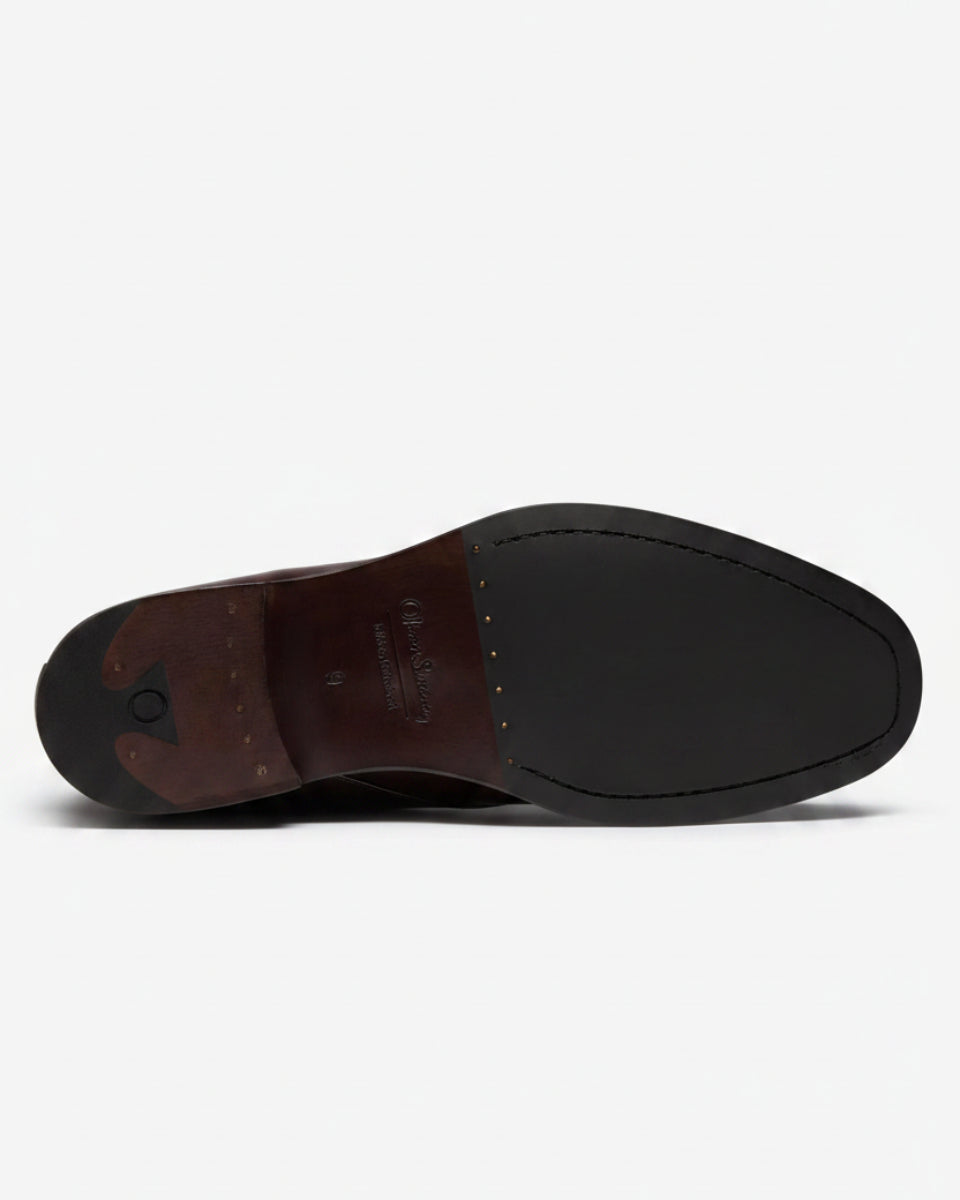Oliver Sweeney Antiqued Calf Leather Chukka Boots – Burgundy