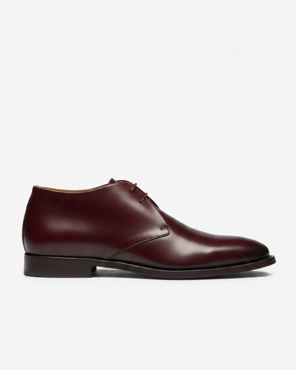 Oliver Sweeney Antiqued Calf Leather Chukka Boots – Burgundy