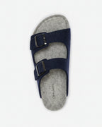 Oliver Sweeney Wool Felt Slippers – Navy