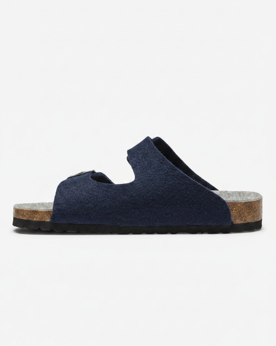 Oliver Sweeney Wool Felt Slippers – Navy