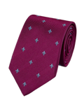 Charles Tyrwhitt Silk Fleur de Lys Tie - Blackberry Purple